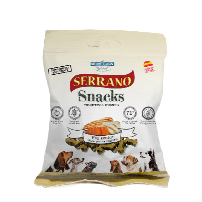 SERRANO Snack Naturali per Cani 85g – Morbidi, Sicuri e Senza Glutine