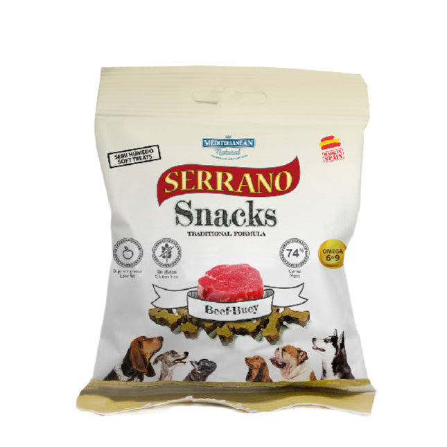 SERRANO Snack Naturali per Cani 85g – Morbidi, Sicuri e Senza Glutine