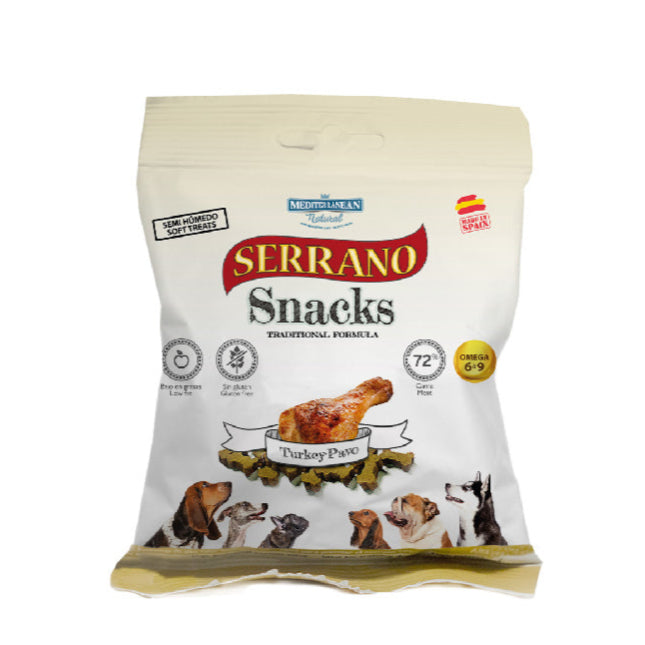 SERRANO Snack Naturali per Cani 85g – Morbidi, Sicuri e Senza Glutine