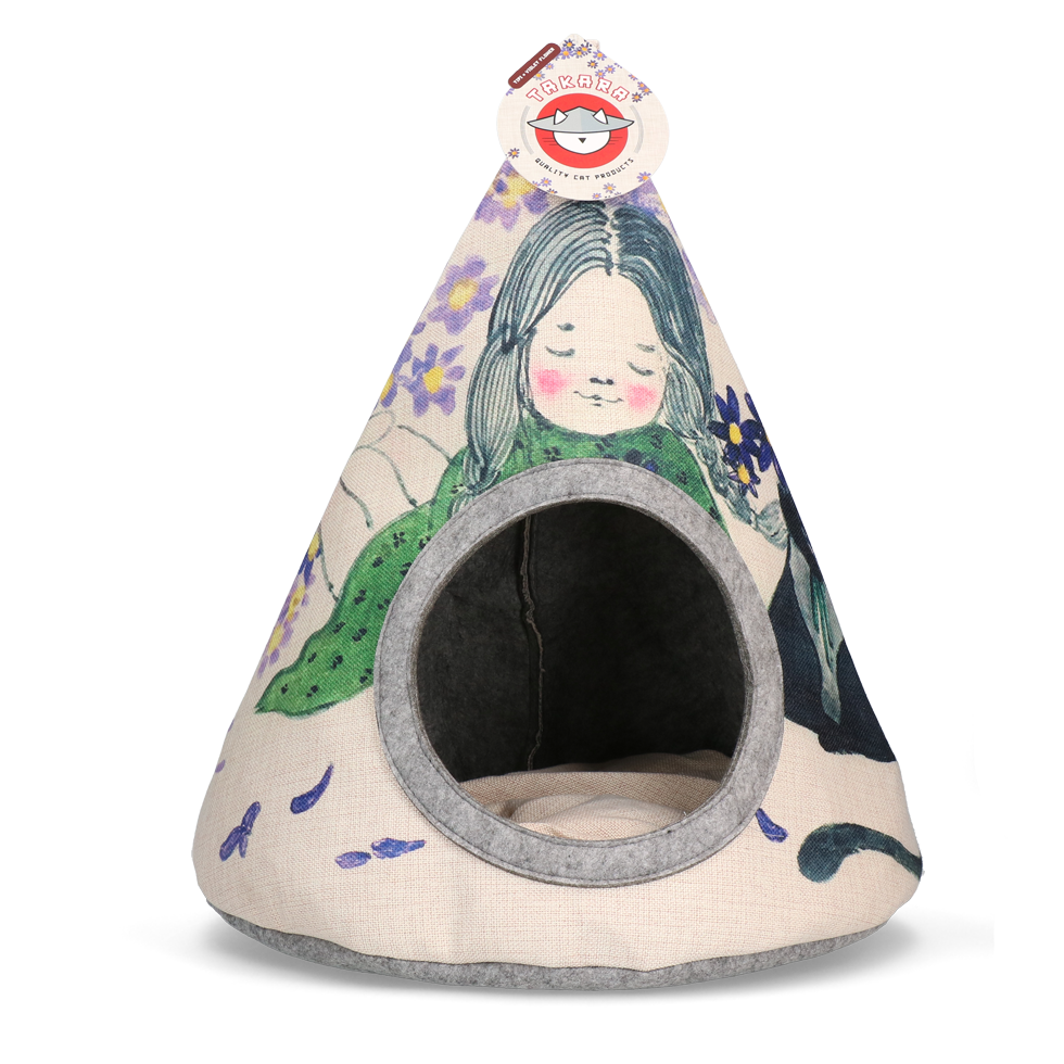 Takara tipi per gatti con cuscino morbido – cuccia elegante 42x56 cm