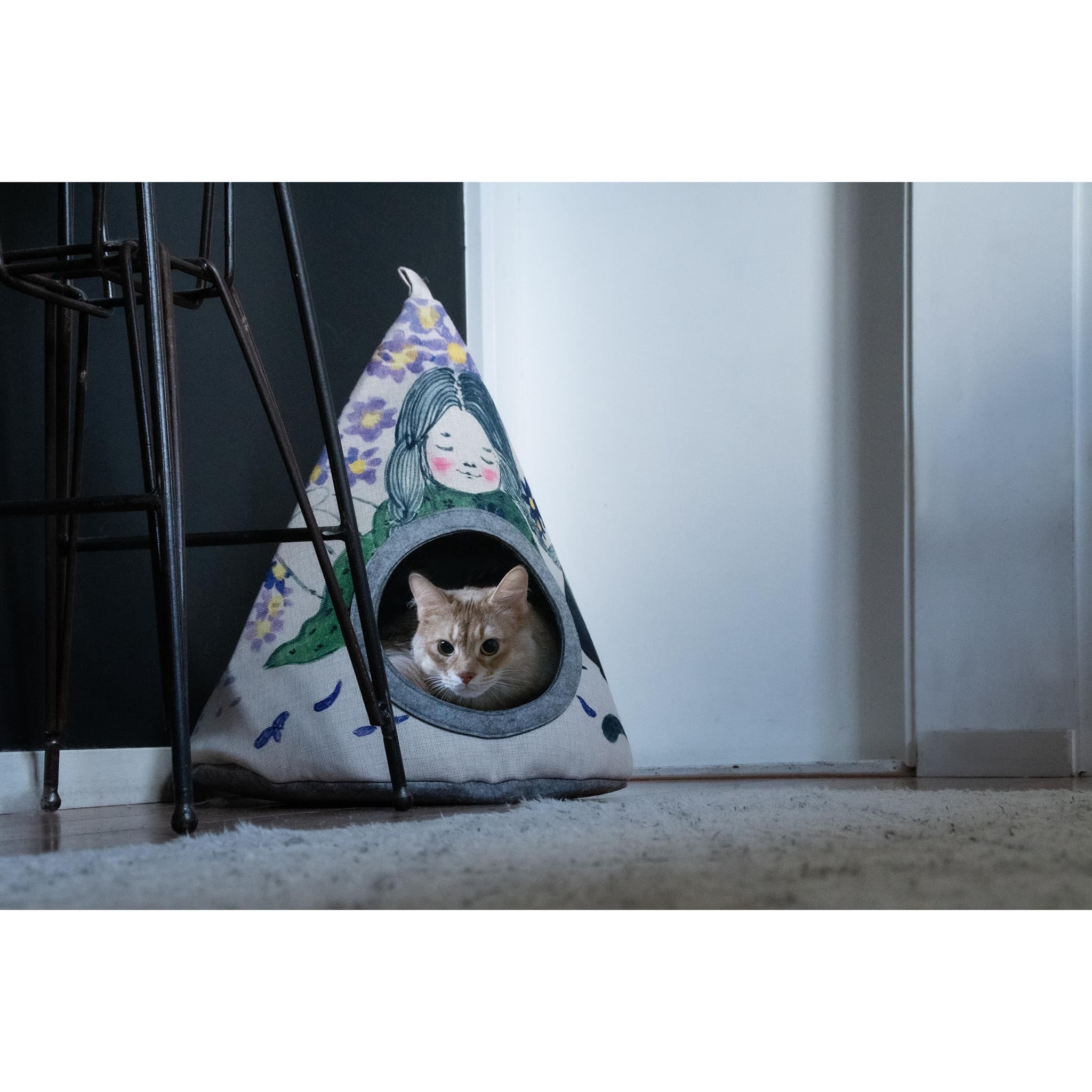 Takara tipi per gatti con cuscino morbido – cuccia elegante 42x56 cm