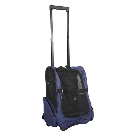 Trasportino 2 in 1 con ruote per animali domestici, utilizzabile come zaino e trolley