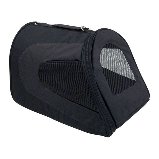 Trasportino aereo pieghevole per cani e gatti Gloria Gloss Airline nero 46x25x23 cm