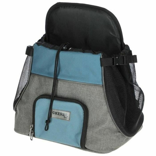 Trasportino Kerbl nero per cani fino a 8 kg, in plastica resistente, comodo e ventilato