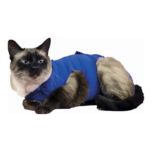 Tutina post-operatoria KVP blu per cani e gatti – taglia S, ideale per il recupero da interventi o dermatiti