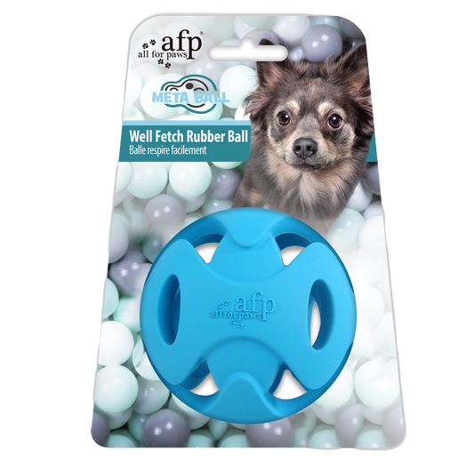 Palla AFP Meta Ball Well Fetch traspirante per cani, diametro 6,3 cm