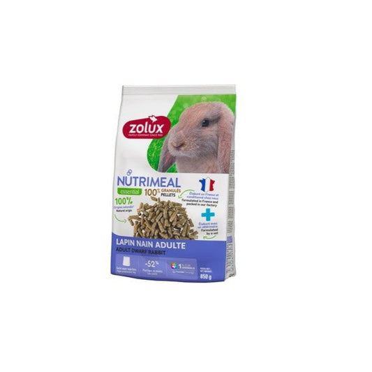 Zolux Nutrimeal per conigli nani adulti 850 g – Mangime naturale per una dieta equilibrata