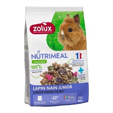 Alimento completo naturale Zolux Nutrimeal per conigli nani junior 850g
