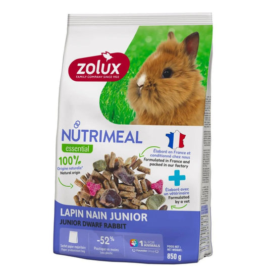 Alimento completo naturale Zolux Nutrimeal per conigli nani junior 850g