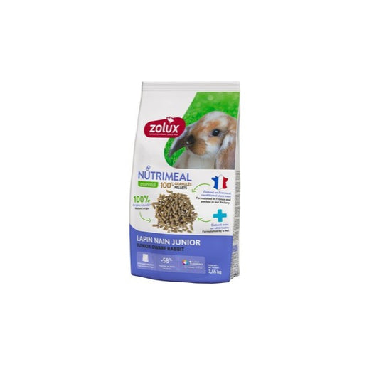 Zolux Nutrimeal Junior per conigli nani 2,5 kg – Mangime naturale per la crescita sana
