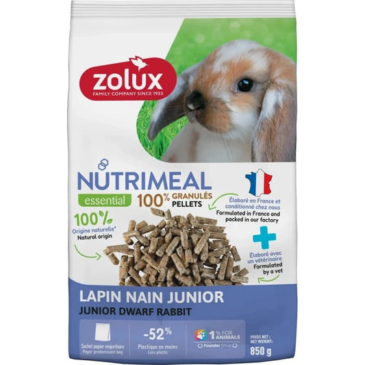 Zolux Nutrimeal Junior per conigli nani 850g – Mangime naturale per la crescita sana