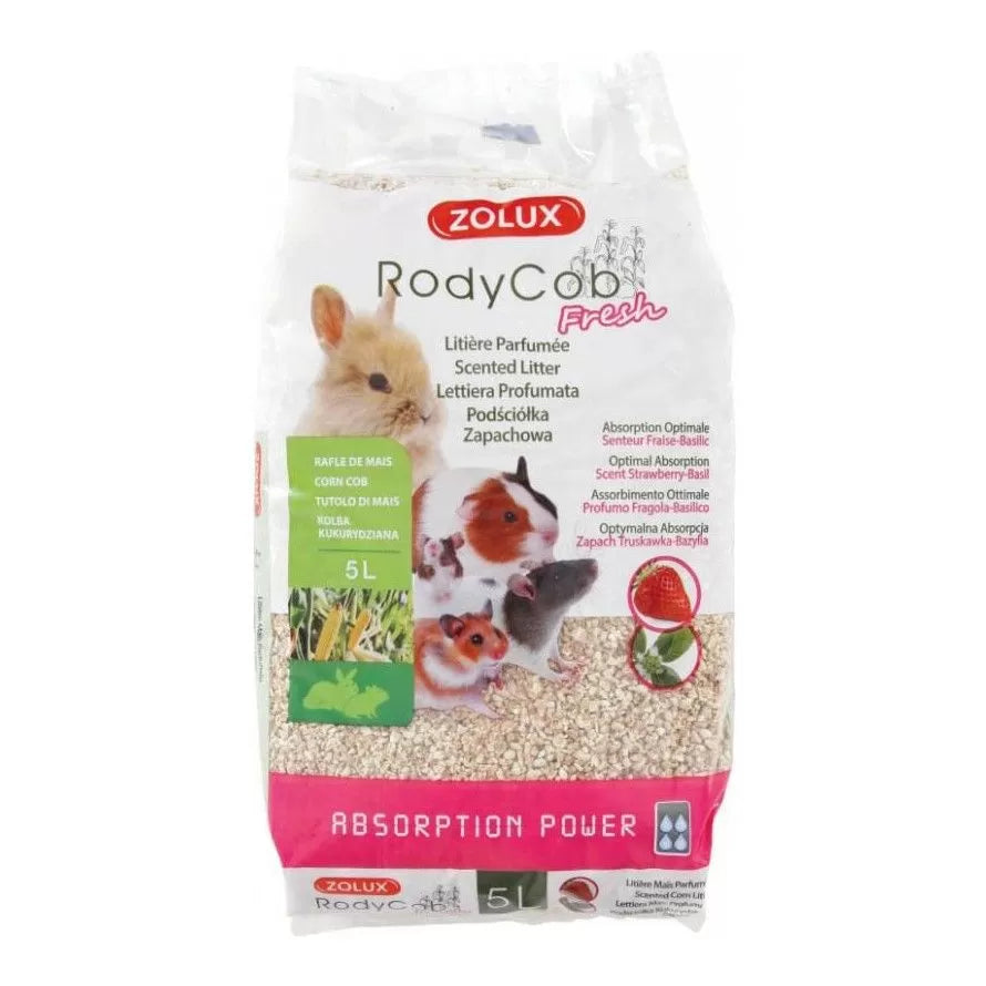 Lettiera vegetale Zolux Rodycob Fresh fragola-basilico per piccoli roditori – 5L